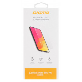 Защитное стекло для экрана Digma для Xiaomi Poco X3/X3 Pro прозрачная 1шт. (DGG1XPX3AA)