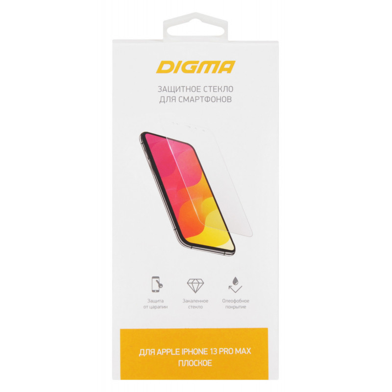 Защитное стекло для экрана Digma DGG1AP13PM для Apple iPhone 13 Pro Max/14 Pro Max прозрачная 1шт. Защитное стекло для экрана Digma DGG1AP13PM для Apple iPhone 13 Pro Max/14 Pro Max прозрачная 1шт.