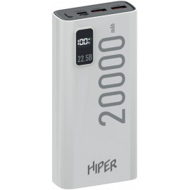 Мобильный аккумулятор Hiper EP 20000 20000mAh QC PD 3A белый (EP 20000 WHITE)