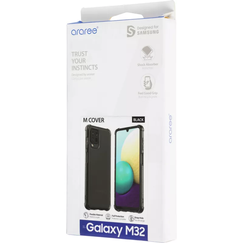 Чехол (клип-кейс) Samsung для Samsung Galaxy M32 araree M cover черный (GP-FPM325KDABR)