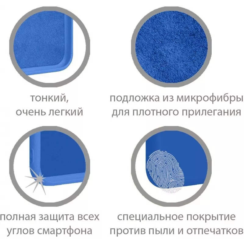 Чехол (клип-кейс) DF для Samsung Galaxy A03 Core sOriginal-33 синий