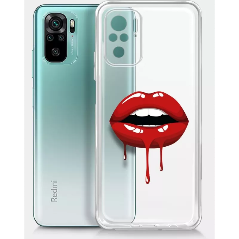 Чехол (клип-кейс) BoraSCO для Xiaomi Redmi Note 10/10S ArtWorks прозрачный/рисунок (51606)