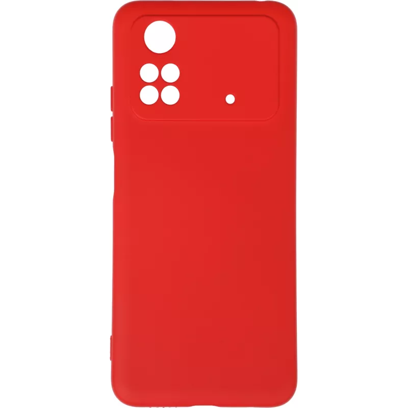 Чехол (клип-кейс) DF для Poco M4 Pro (4G) poOriginal-06 красный (POORIGINAL-06 (RED))