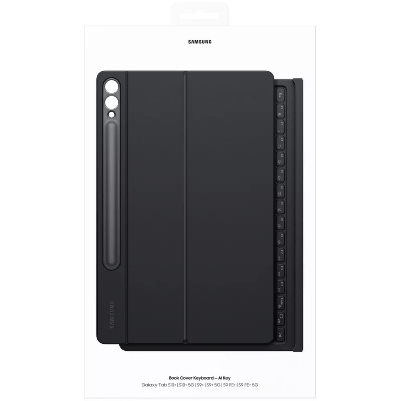 Чехол-клавиатура Samsung для Samsung Galaxy Tab S9+/S9 FE+/S10+ Book Cover Keyboard поликарбонат/полиуретан черный (EF-DX825UBRGRU)