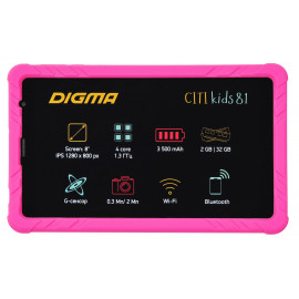 Планшет Digma CITI Kids 81 MT8321 (1.3) 4C RAM2Gb ROM32Gb 8