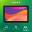 Планшет Digma Optima 1415D 4G T606 (1.6) 8C RAM4Gb ROM64Gb 10.1" IPS 1920x1200 LTE 2Sim Android 13 темно-серый 8Mpix 5Mpix BT GPS WiFi Touch microSD 7000mAh