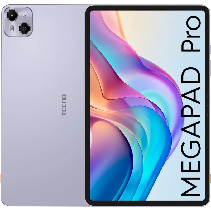 Планшет Tecno MegaPad Pro T1201 G100 (2.2) 8C RAM8Gb ROM128Gb 12" IPS 2000x1200 4G Android 15 фиолетовый 13Mpix 5Mpix BT WiFi microSD 512Gb GPRS EDGE 10000mAh 8hr