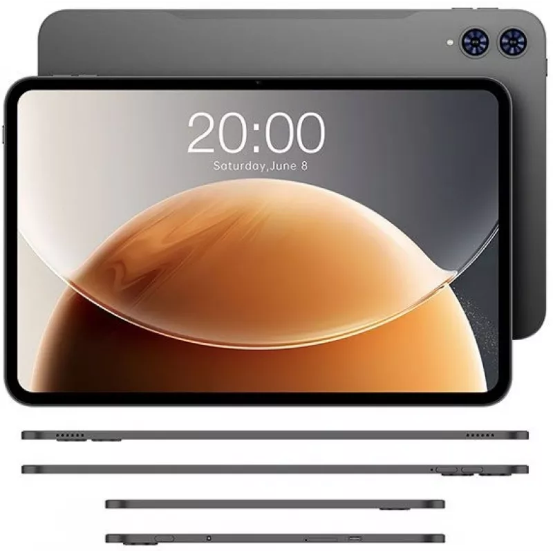 Планшет Teclast T65(A7D5) T7280 (2.2) 8C RAM6Gb ROM128Gb 13.4" IPS 1920x1200 4G Android 16 черный 13Mpix 5Mpix BT WiFi microSD 1Tb 8000mAh 10.5hr
