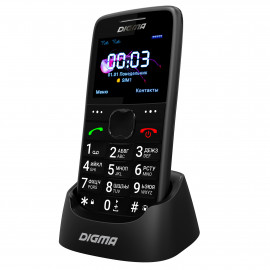 Мобильный телефон Digma S220 Linx 32Mb черный моноблок 2Sim 2.2