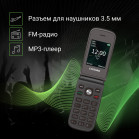 Мобильный телефон Digma VOX FS241 128Mb черный раскладной 3G 4G 2Sim 2.44