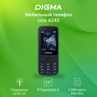 Мобильный телефон Digma A243 Linx 32Mb темно-синий моноблок 2Sim 2.4
