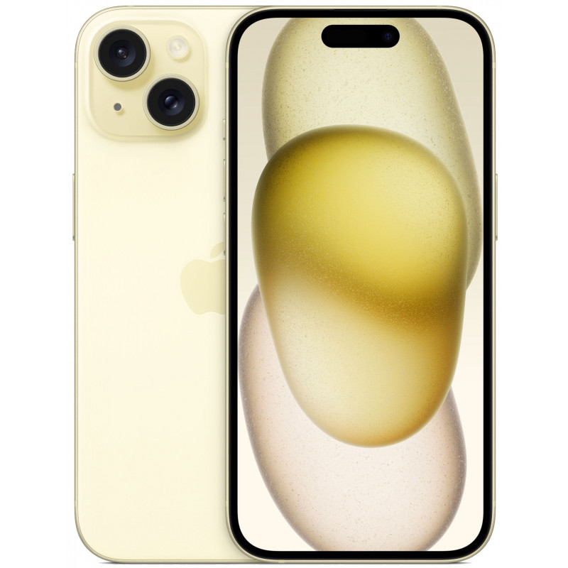 Смартфон Apple A3092 iPhone 15 128Gb желтый моноблок 3G 4G 2Sim 6.1