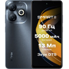 Смартфон Infinix X6525 Smart 8 128Gb 4Gb черный моноблок 3G 4G 2Sim 6.56" 720x1612 Android 13 13Mpix 802.11 a/b/g/n/ac GPS GSM900/1800 GSM1900 TouchSc Protect FM A-GPS microSD max2048Gb