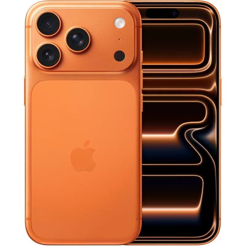 Смартфон Apple A3523 iPhone 17 Pro 1Tb 12Gb оранжевый моноблок 3G 4G 1Sim 6.3" 1206x2622 iOS 26 48Mpix 802.11 a/b/g/n/ac/ax/be NFC GPS Protect