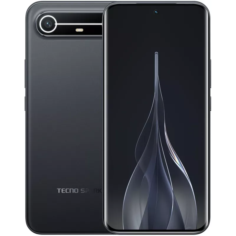 Смартфон Tecno Spark Slim 256Gb 8Gb черный моноблок 3G 4G 2Sim 6.78" 1224x2720 Android 15 50Mpix 802.11 a/b/g/n/ac/ax NFC GPS GSM900/1800 Protect FM