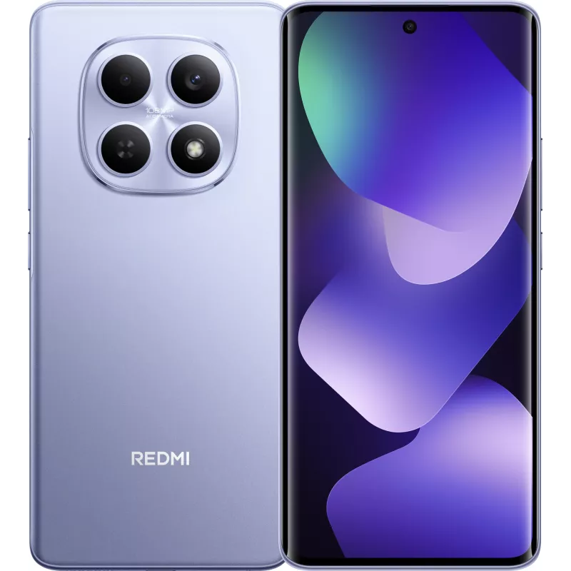 Смартфон Xiaomi Redmi Note 15 256Gb 8Gb фиолетовый моноблок 3G 4G 2Sim 6.77" 1080x2392 Android 15 108Mpix 802.11 a/b/g/n/ac NFC GPS GSM900/1800 GSM1900 Protect microSD max2048Gb