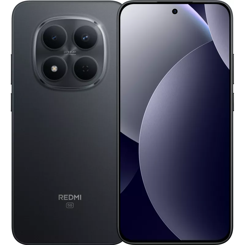 Смартфон Xiaomi Redmi Note 15 Pro 5G 512Gb 8Gb черный моноблок 3G 4G 2Sim 6.83" 1280x2772 Android 15 200Mpix 802.11 a/b/g/n/ac/ax NFC GPS GSM900/1800 GSM1900 Protect