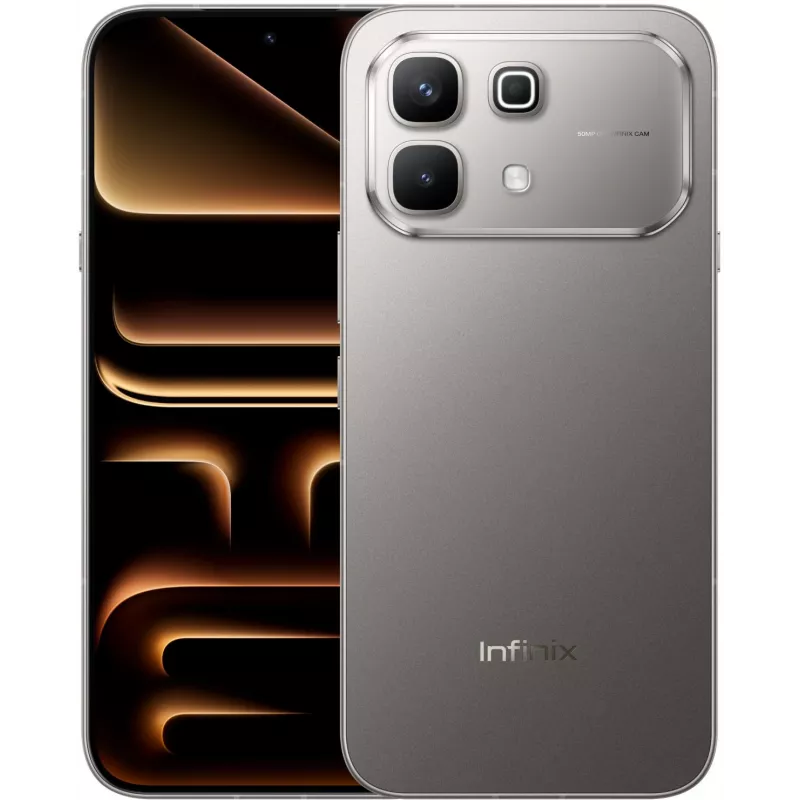 Смартфон Infinix X6879 Note 60 256Gb 8Gb титан моноблок 3G 4G 2Sim 6.78" 1208x2644 Android 16 50Mpix 802.11 a/b/g/n/ac NFC GPS GSM900/1800 GSM1900 Protect FM