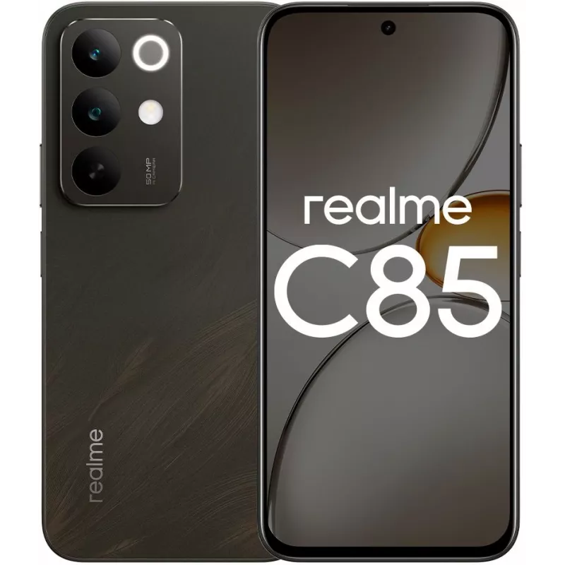 Смартфон Realme RMX5566 C85 256Gb 8Gb темно-серый моноблок 3G 4G 2Sim 6.8" 720x1570 Android 15 50Mpix 802.11 a/b/g/n/ac NFC GPS GSM900/1800 GSM1900 Protect microSD max2048Gb