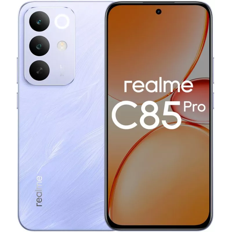 Смартфон Realme RMX5555 C85 Pro 128Gb 6Gb фиолетовый моноблок 3G 4G 2Sim 6.8" 1080x2344 Android 15 50Mpix 802.11 a/b/g/n/ac NFC GPS GSM900/1800 GSM1900 Protect microSD max2048Gb