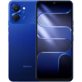 Смартфон Tecno Spark Go 3 128Gb 4Gb синий моноблок 3G 4G 2Sim 6.75" 720x1600 Android 15 13Mpix 802.11 a/b/g/n/ac GPS GSM900/1800 Protect microSD max1024Gb