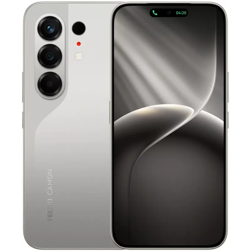 Смартфон Tecno Camon 50 256Gb 12Gb титан моноблок 3G 4G 2Sim 6.78" 1208x2644 Android 16 50Mpix 802.11 a/b/g/n/ac NFC GPS GSM900/1800 GSM1900 Protect FM
