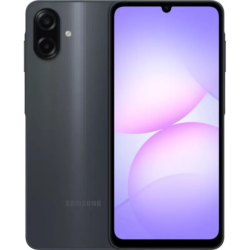 Смартфон Samsung SM-A075F Galaxy A07 64Gb 4Gb черный моноблок 3G 4G 2Sim 6.7" 720x1600 Android 15 50Mpix 802.11 a/b/g/n/ac GPS GSM900/1800 GSM1900 Protect microSD max2048Gb