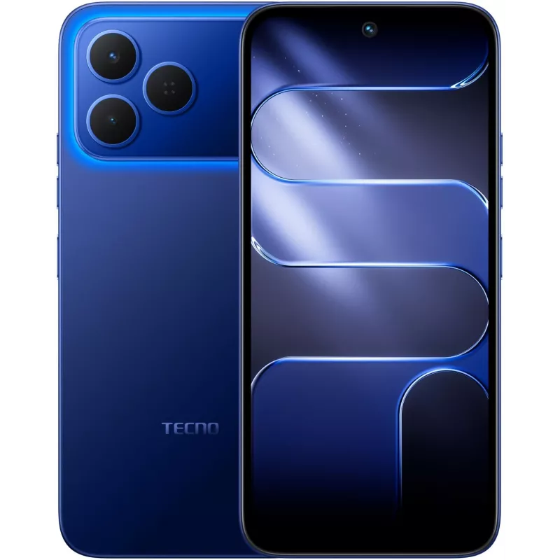 Смартфон Tecno Spark 50 128Gb 4Gb синий моноблок 3G 4G 2Sim 6.67" 720x1600 Android 16 50Mpix 802.11 a/b/g/n/ac/ax NFC GPS GSM900/1800 GSM1900 Protect FM microSD max2048Gb