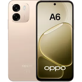 Смартфон Oppo A6 256Gb 8Gb шампань моноблок 3G 4G 2Sim 6.75" 720x1570 Android 15 50Mpix 802.11 a/b/g/n/ac NFC GPS GSM900/1800 Protect A-GPS microSDXC max2048Gb