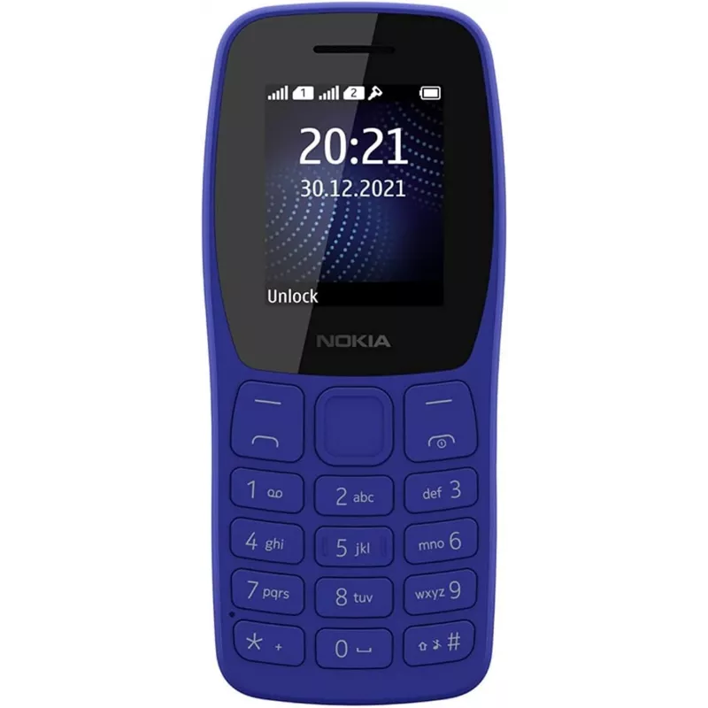 Мобильный телефон Nokia TA-1416 105 DS синий моноблок 2Sim 1.77" 120x160 Series 30+ GSM900/1800 Protect FM