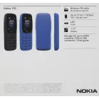 Мобильный телефон Nokia TA-1416 105 DS синий моноблок 2Sim 1.77" 120x160 Series 30+ GSM900/1800 Protect FM