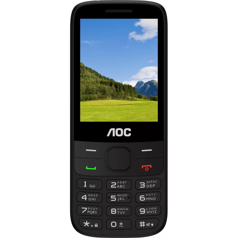 Мобильный телефон AOC 280 A черный моноблок 2Sim 2.8" 240x320 RTOS 0.3Mpix GSM900/1800 FM microSD max32Gb