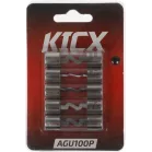 Предохранитель Kicx AGU100P 100A предохранитель AGU-типа AGU100P. Комплект 5 шт в блистерной упаковке (упак.:5шт)