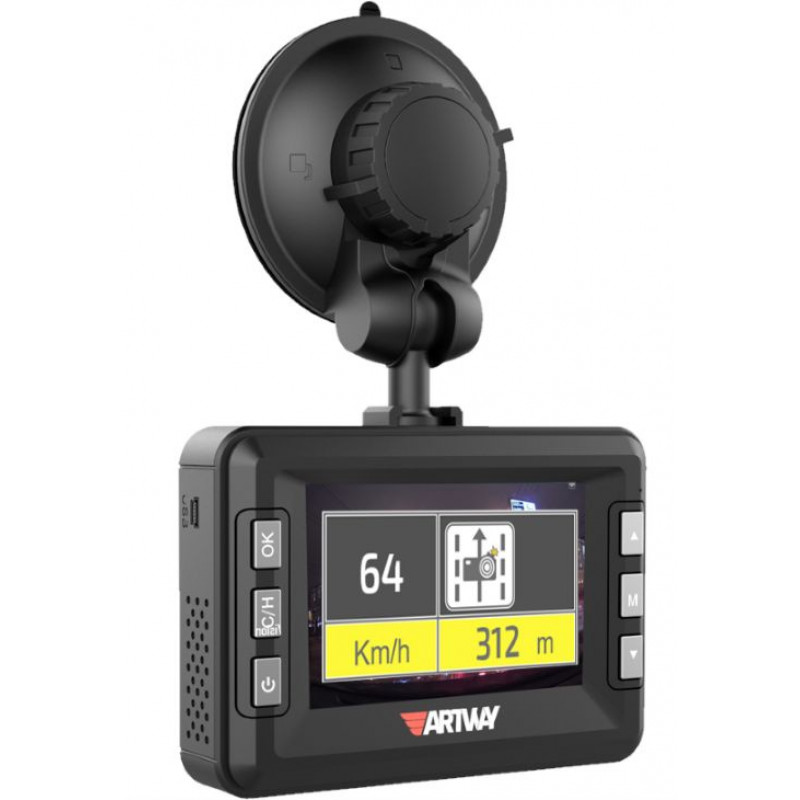Видеорегистратор с радар-детектором Artway COMBO MD-105 черный 1080p 170гр. GPS