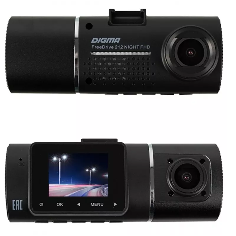 Видеорегистратор Digma FreeDrive 212 NIGHT FHD черный 2Mpix 1080x1920 1080p 160гр. JL5601