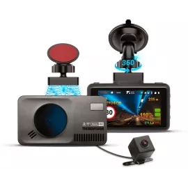 Видеорегистратор с радар-детектором TrendVision DriveCam Real 4K Signature LNA 2CH черный 2160p 140гр. GPS MStar 8629