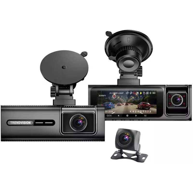 Видеорегистратор TrendVision Phantom 3CH GPS черный 1440x2560 1440p 170гр. GPS SA230D