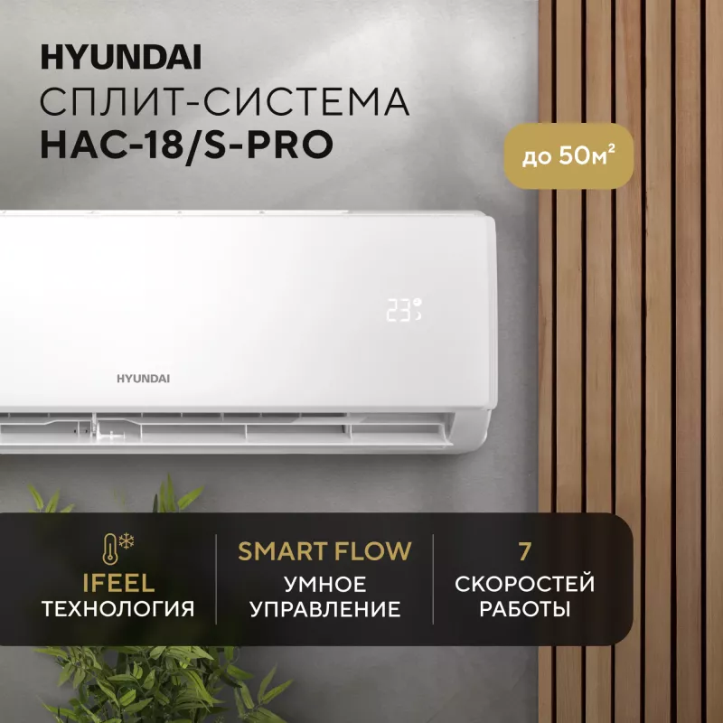 Сплит-система Hyundai HAC-18/S-PRO белый