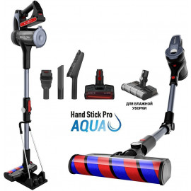 Пылесос Polaris PVCS 7090 HandStick PRO Aqua 450Вт жемчужный/серый