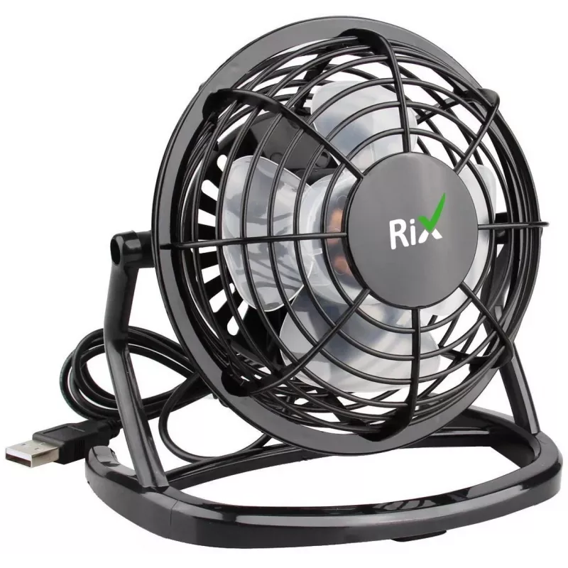Вентилятор настольный RIX RDF-1500USB 2.5Вт скоростей:1 черный
