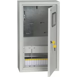 Щит распределительный IEK MKM35-N-12-31-ZO TITAN ЩУРн-3/12зо-1 36 УХЛ3 навесной 310мм 165мм 540мм 12мод. металл IP31 серый с возможностью установки счетчика (упак.:1шт)