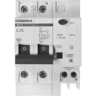 Выключатель автом. дифф. тока IEK MAD15-2-025-C-030 АД12 Generica 25A тип C 4.5kA 30мА AC 2П 230В 4мод серый (упак.:1шт)