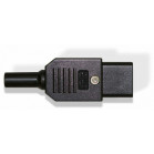 Вилка Hyperline CON-IEC320C13 (упак.:1шт) 1м черный