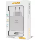 Сетевое зар./устр. Digma DGPD-45W-WG 45W 3A+2.4A (PD) USB-C/USB-A универсальное белый