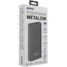Мобильный аккумулятор Hiper METAL 20K 20000mAh 2.4A темно-серый (METAL 20K SPACE GRAY)