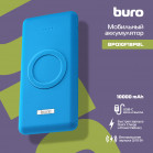 Мобильный аккумулятор Buro BPQ10F 10000mAh QC3.0/PD3.0 3A беспров.зар. синий (BPQ10F18PBL)