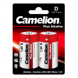 Батарея Camelion Plus Alkaline LR20-BP2 D 20000mAh (2шт) блистер