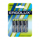 Батарея Ergolux Alkaline LR03-BL4 AAA 1250mAh (4шт) блистер