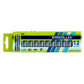 Батарея Ergolux Alkaline LR6 BP-12 AA 2700mAh (12шт) коробка