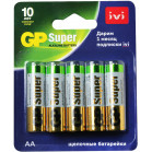 Батарея GP Super Alkaline 15A/IVI-2CR10 AA (10шт) блистер